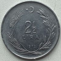 Турция 2,5 лиры 1972 г.