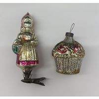 Ёлочная игрушка Красная Шапочка корзинка СССР цена за всё