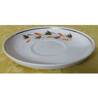 Блюдце эпохи СССР. Минский фарфоро-фаянсовый завод (Минск), 1968-1983 гг