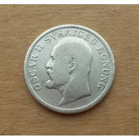 Швеция, 1 крона 1907 г., серебро 0.800, Оскар II (1872-1907)