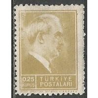 Турция. Мустафа И.Инёню. Второй Президент. 1942г. Mi#1134.