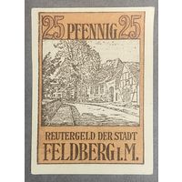 Нотгельд Фельдберг 25 пфеннигов 1921 год. Веймарская республика