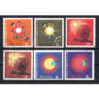 Международный год спокойного Солнца Польша 1965 год серия из 6 марок