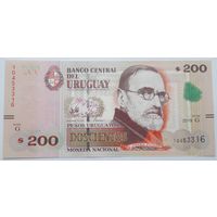 Уругвай 200 песо 2019 года UNC