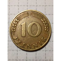 10 пфенниги ГДР  1950 J  год