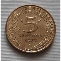 5 сантимов 1987 г. Франция