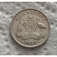 Австралия 6 пенсов 1957
