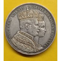Пруссия 1 талер 1861. Коронация