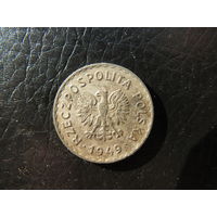 Польша.1 злотый.1949. С 20 копеек. Распродажа коллекции. Смотрите другие лоты.