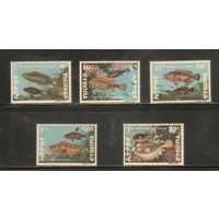 Эфиопия-1978(Мих.955-959) , ** ,  Морская фауна, Рыбы ,(полная серия)