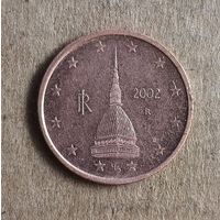 Италия 2 евроцента, 2002 г., KM# 211