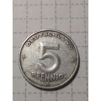 5 пфеннигов ГДР 1949 год