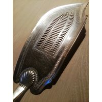 Серебряная лопатка 18 век для сервировки рыбных блюд 750 проба (12 лот) лотовая система проб