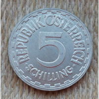 Австрия 5 шиллингов 1957 года, UNC. Редкий год! Предложи свою цену или обмен!