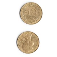 10 сантимов Франция 1977 год
