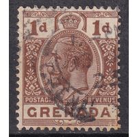 20.BrKCI. Великобритания. Колонии. Гренада. Стандарт. Георг V. 1923 г. 1P. Mi.#86.
