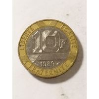 Франция 10 франков 1989