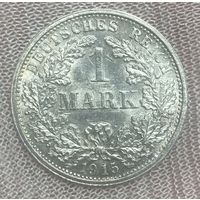 Монета 1 марка 1915 год. Германская империя. Вильгельм II.