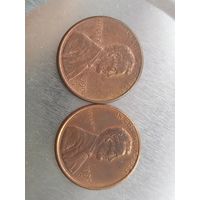 1 цент США 1990 года  буква D лот 6