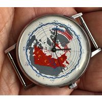 Часы Луч 2356 Перелет В.П.Чкалова в 1937 гг, редчайшие в таком сохране и с комплектом, сразу в коллекцию!