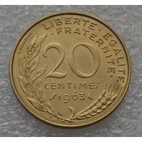 Франция, 20 сантимов 1963 г.