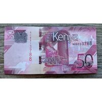 Werty71 Кения 50 шиллингов 2019 UNC банкнота статуя отца нации Джомо Кениата в Найроби