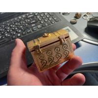 Ларец, шкатулка, сундучек СССР металлический отличный для ювелирки и солата