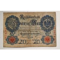 1908 год Германия 20 марок