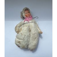 Елочная игрушка вата, папье-маше
