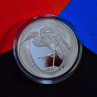 10 рублей. "Вялiкая белая чапля" ("Большая белая цапля"), Птушка года . Птица года. Серебро, 2008 г.