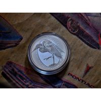 10 рублей. "Вялiкая белая чапля" ("Большая белая цапля"), Птушка года . Птица года. Серебро, 2008 г.