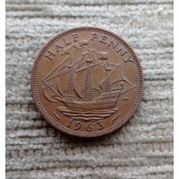 Werty71 Великобритания 1/2 пенни 1963 Елизавета 2 Корабль