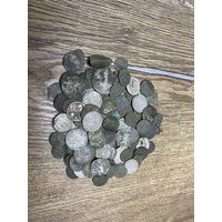 Лот серебряных монет 125 шт