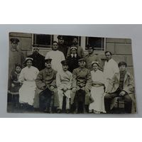 Фото солдат в военном госпитале. Германия до 1917 г. 1-я мировая война. Размер 8.7-13.7 см.
