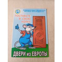 Карманный календарик. Двери. Мышь. 1996 год
