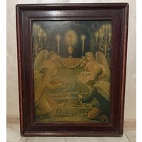 Старинная литография в раме