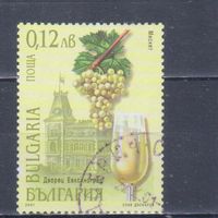 [343] Болгария 2001. Флора.Плоды.Виноделие.Виноград на почтовых марках. Гашеная марка.