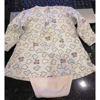 Платье-боди до 9-12 м-в в отличном состоянии