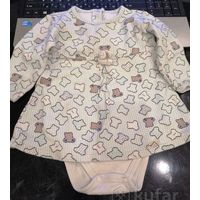 Платье-боди до 9-12 м-в в отличном состоянии