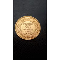 Тунис 20 фр 1904 г