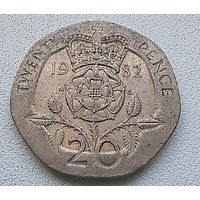 Великобритания 20 пенсов 1982  1-8-30