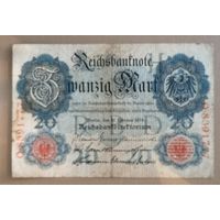 Германия, Германская империя, 20 марок 1922 г., Р: 46b