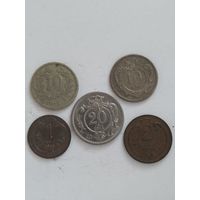 Набор монет Австро-Венгрии.