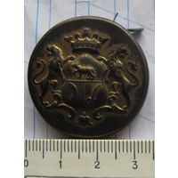 Пуговица дворянского рода Времевы большая плоская в позолоте