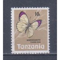 [830] Танзания 1973. Фауна.Бабочка. Гашеная марка.