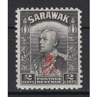 Саравак 1947** 2 cents надпечатка "Королевский Вензель"