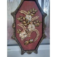 Панно большое "Цветы" из ракушек
