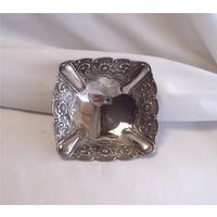 Икорница Орешница 10,0 х 10,0 см Серебрение 01