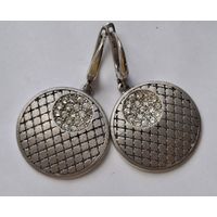 Крупные серьги серебро 925, вес 7 г