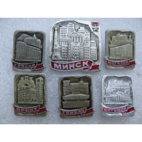 Набор значков. Белорусская ССР. Минск и областные города.